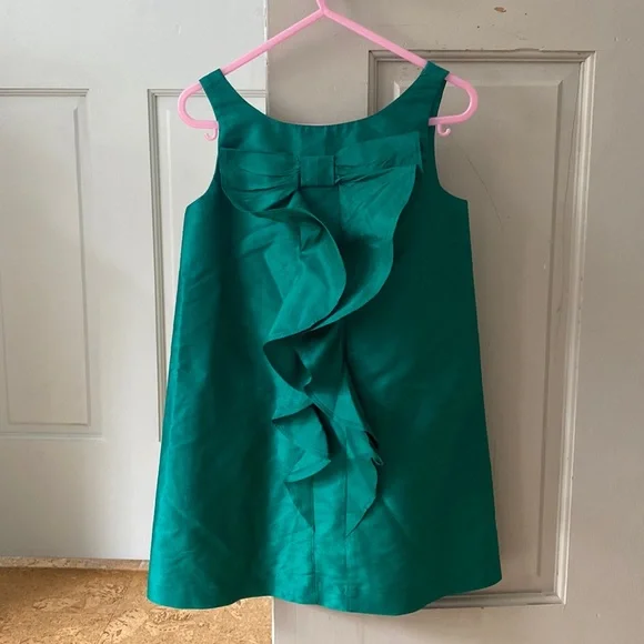 janie and jack green satin dress Clementine Dress